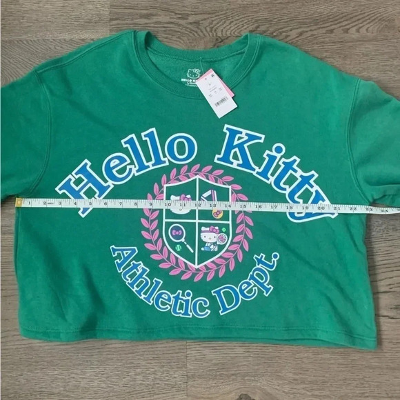 Hello Kitty Athletic Dept. Graphic Sweatshirt - Size‎ L - Green - NWT - Picture 7 of 8